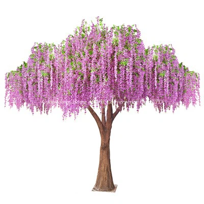 Dirbtiniai milžiniški Wisteria gėlių medžiai